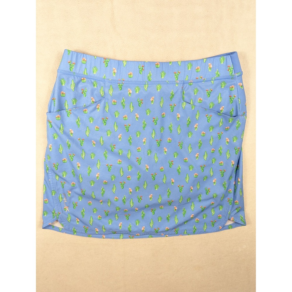 RLX Ralph Lauren Womens Blue Cactus Print Golf Skort Size Small Activewear Skirt